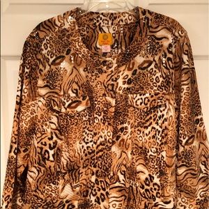 Ruby Rd. Woman leopard-print jacket. Size 24W.